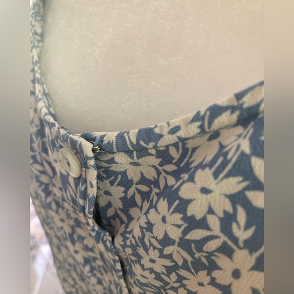 Vintage J.Crew Blue Floral Dress - Picture 7 of 10